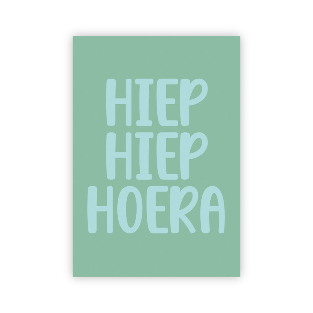 Wenskaart | Hiep hiep hoera