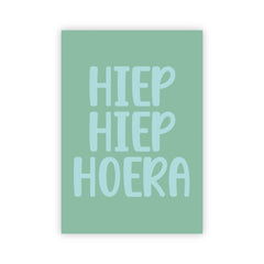 Wenskaart | Hiep hiep hoera