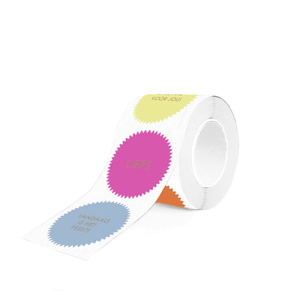 Cadeaustickers | Hoera 10 stuks goudfolie