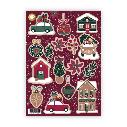 Stickervel | Kerst goudfolie