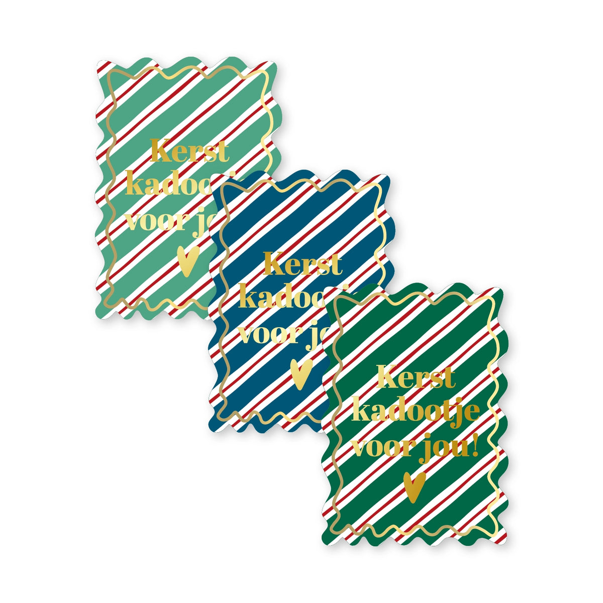 Cadeaustickers | Kerst kadootje voor jou 10 stuks goudfolie