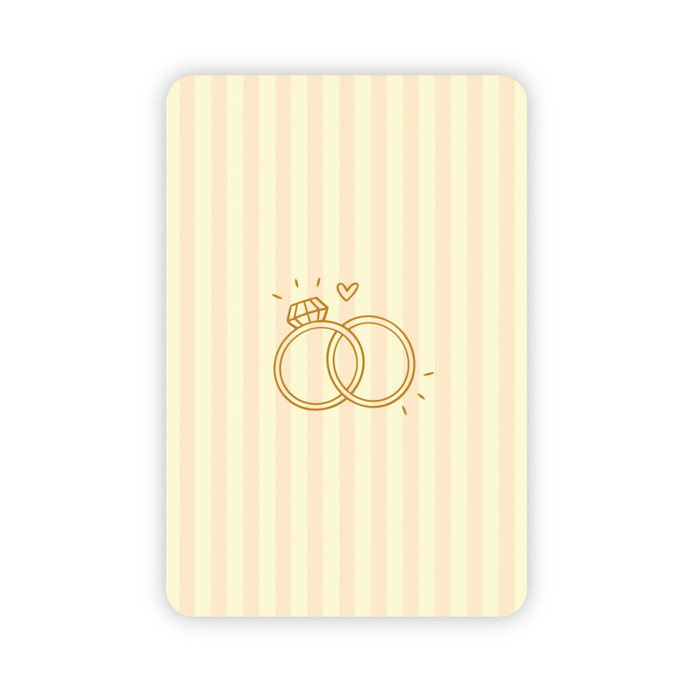 Wenskaart | Blanco ringen goudfolie