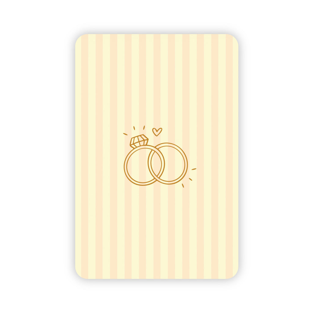 Wenskaart | Blanco ringen goudfolie