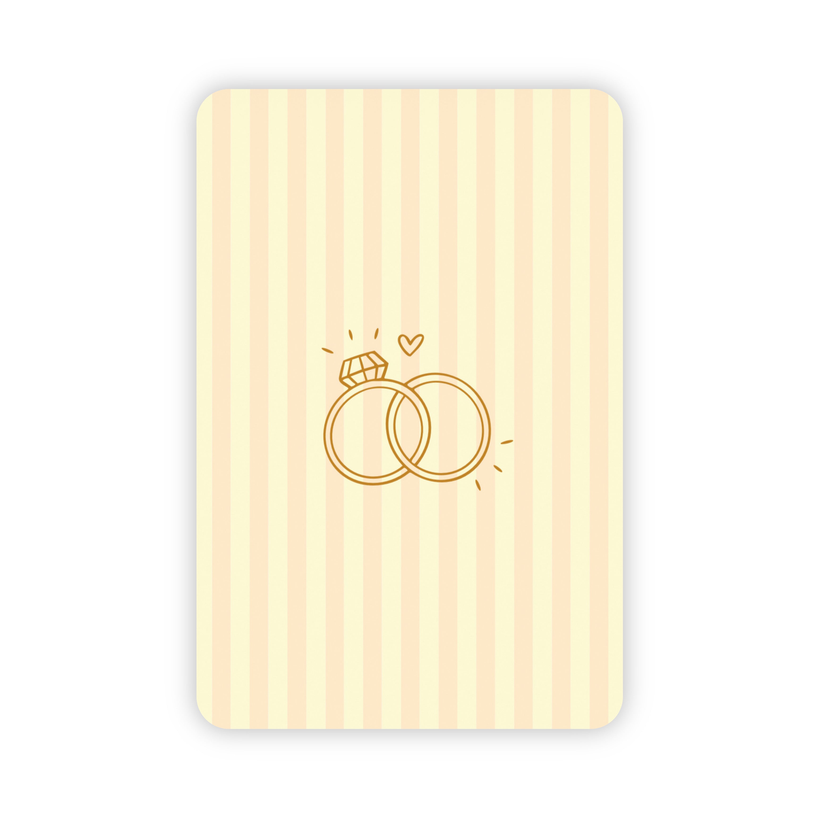 Wenskaart | Blanco ringen goudfolie