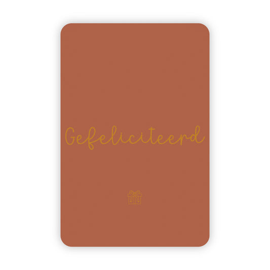 Wenskaart | Gefeliciteerd goudfolie