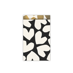 Cadeauzakjes | Hartjes zwart/ wit stuks