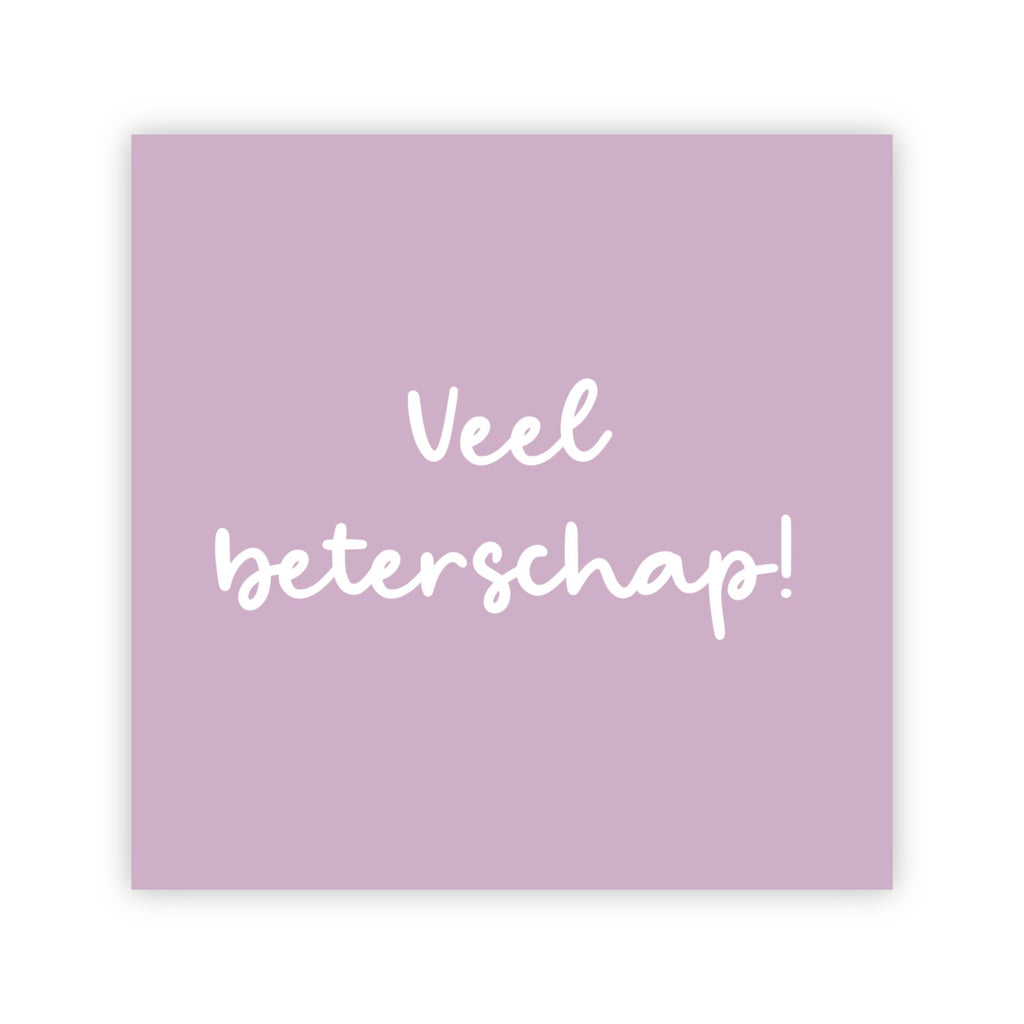 Dubbele wenskaart | Veel beterschap