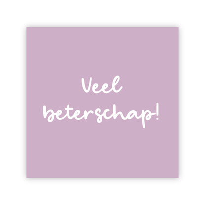 Dubbele wenskaart | Veel beterschap
