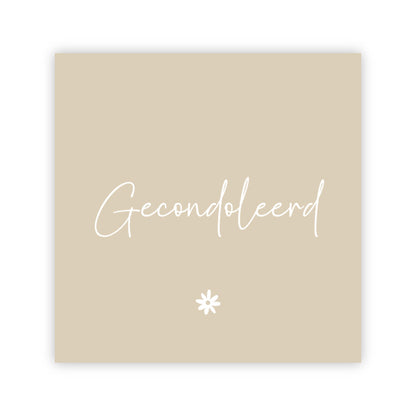 Dubbele wenskaart | Gecondoleerd
