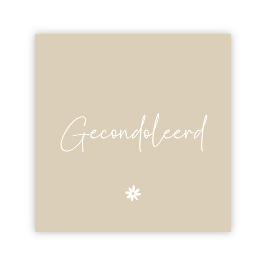 Dubbele wenskaart | Gecondoleerd