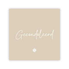 Dubbele wenskaart | Gecondoleerd