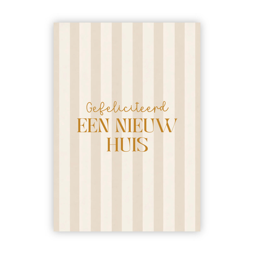 Dubbele wenskaart | Gefeliciteerd een nieuw huis