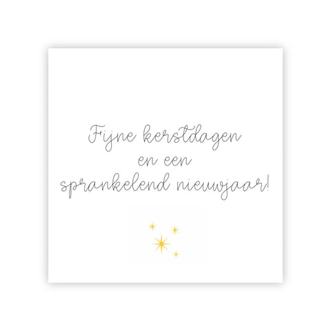 Dubbele kerstkaart | Fijne kerstdagen en een sprankelend nieuwjaar