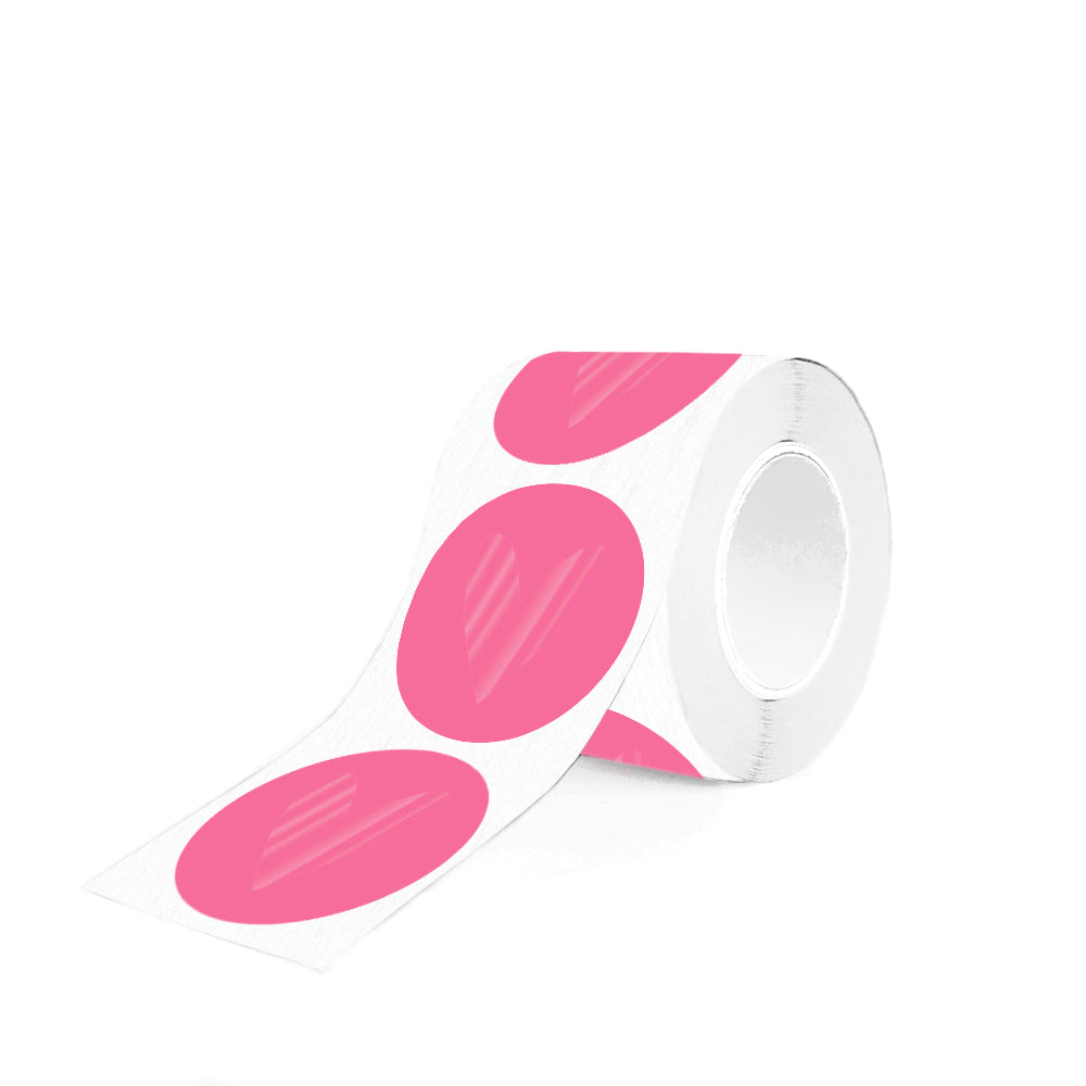 Cadeaustickers | Hartje flamingo pink spot UV 10 stuks