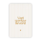 Wenskaarten | Set van 20 met goudfolie | Streepjescollectie