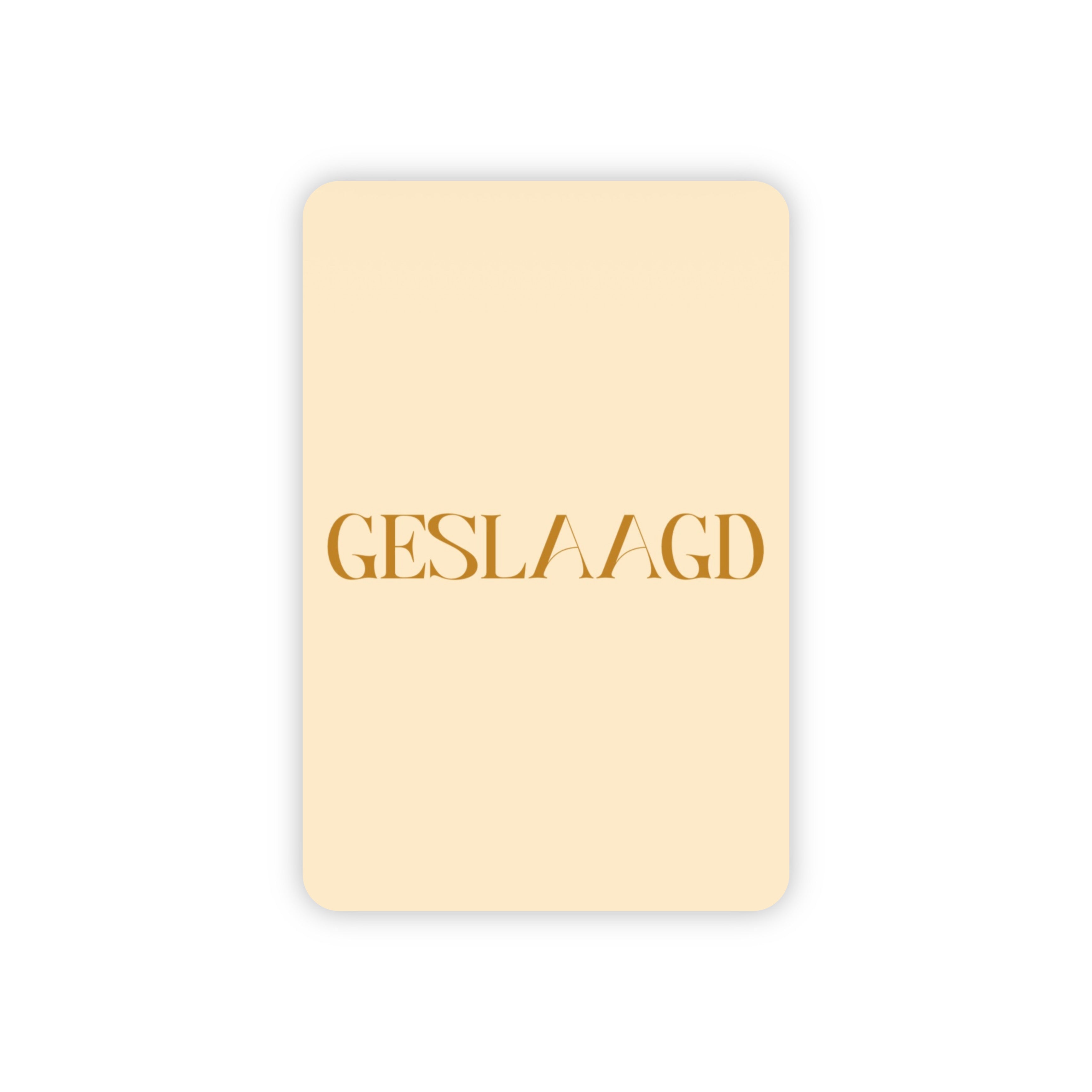 Minikaart | Geslaagd goudfolie