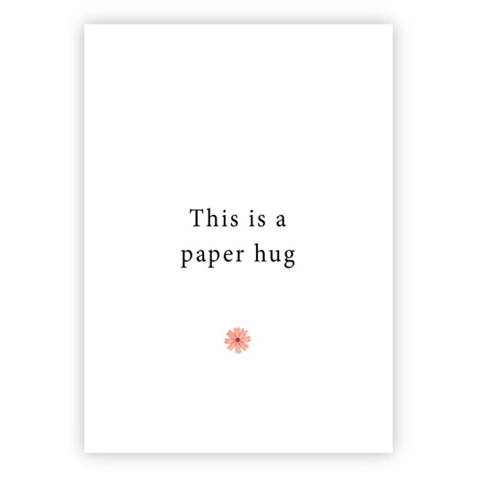 Wenskaart | This is a paper hug