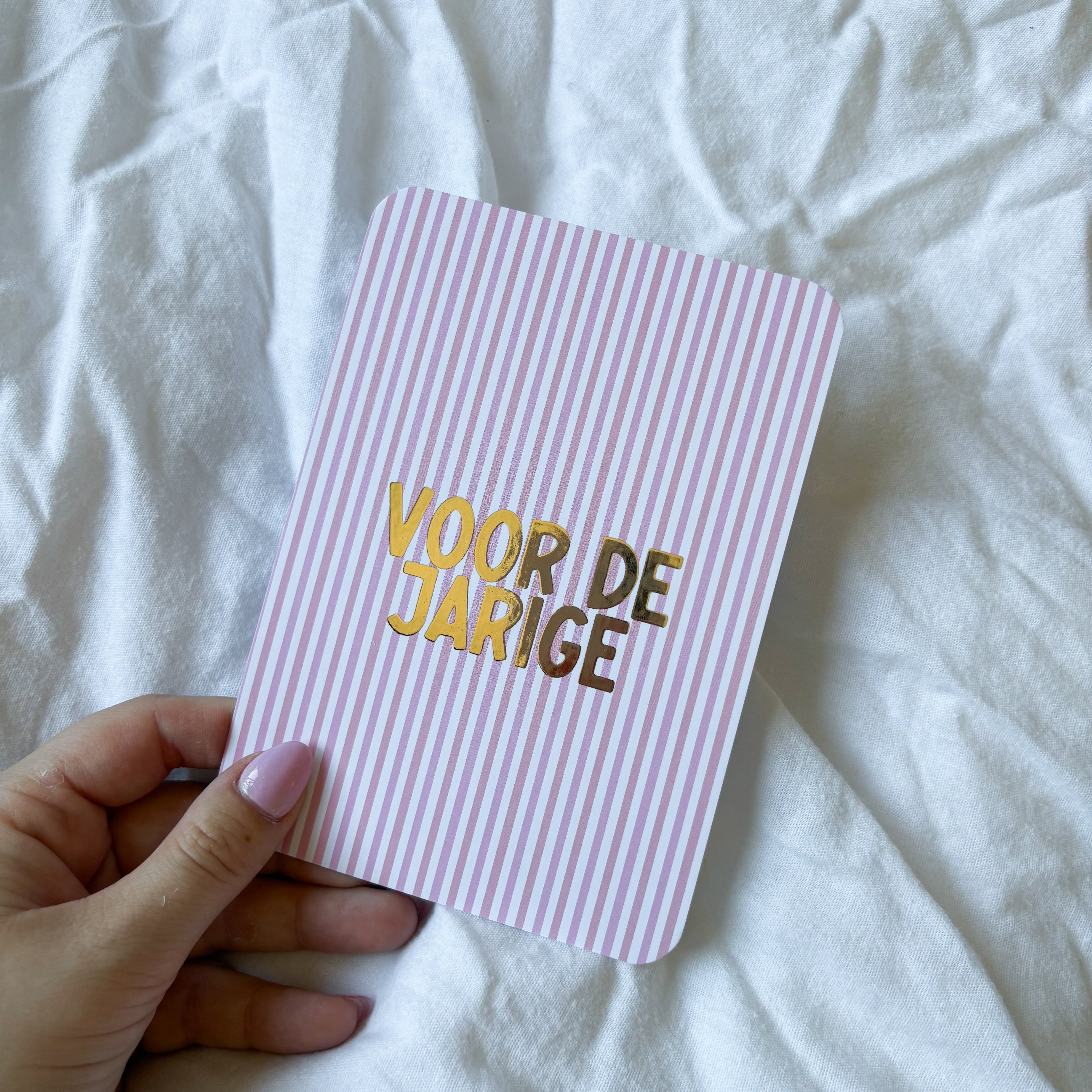 Wenskaart | Voor de jarige goudfolie