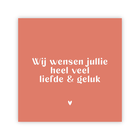 Dubbele wenskaart | Liefde & geluk