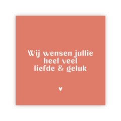 Dubbele wenskaart | Liefde & geluk