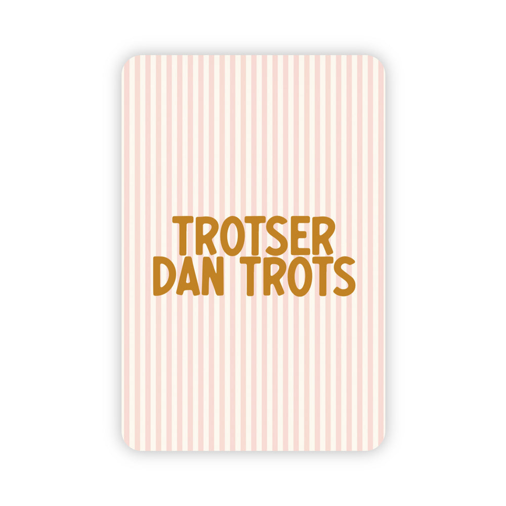 Wenskaart | Trotser dan trots goudfolie
