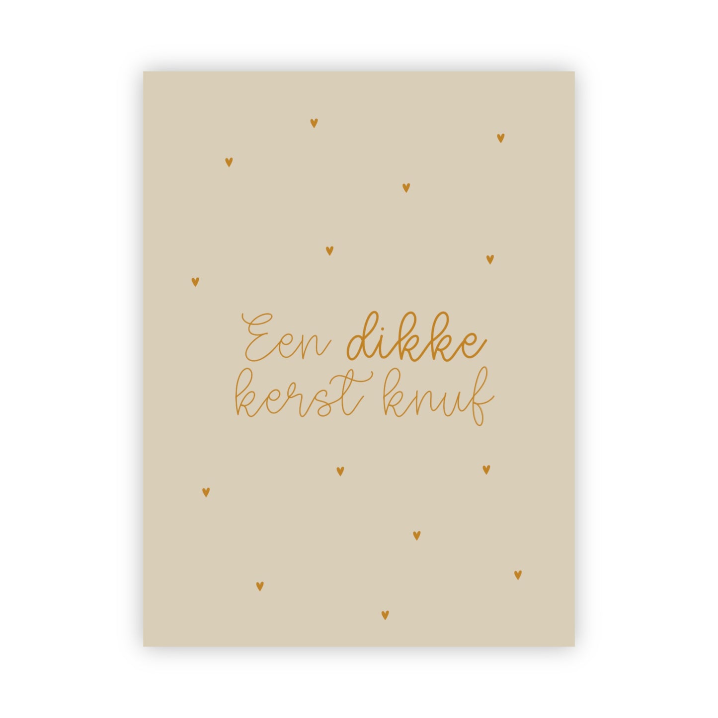 Dubbele kerstkaarten | Set van 10 met goudfolie