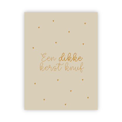 Dubbele kerstkaarten | Set van 10 met goudfolie