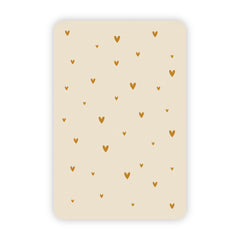 Wenskaart | Blanco hartjes goudfolie