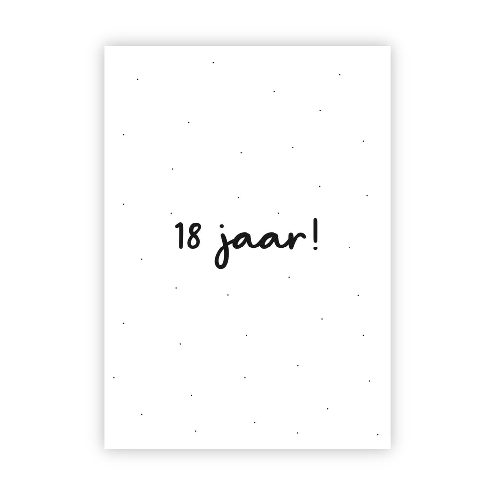 Wenskaart | 18 jaar