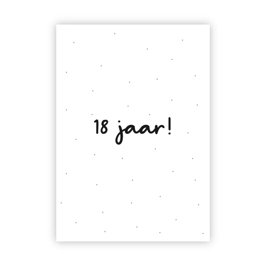 Wenskaart | 18 jaar