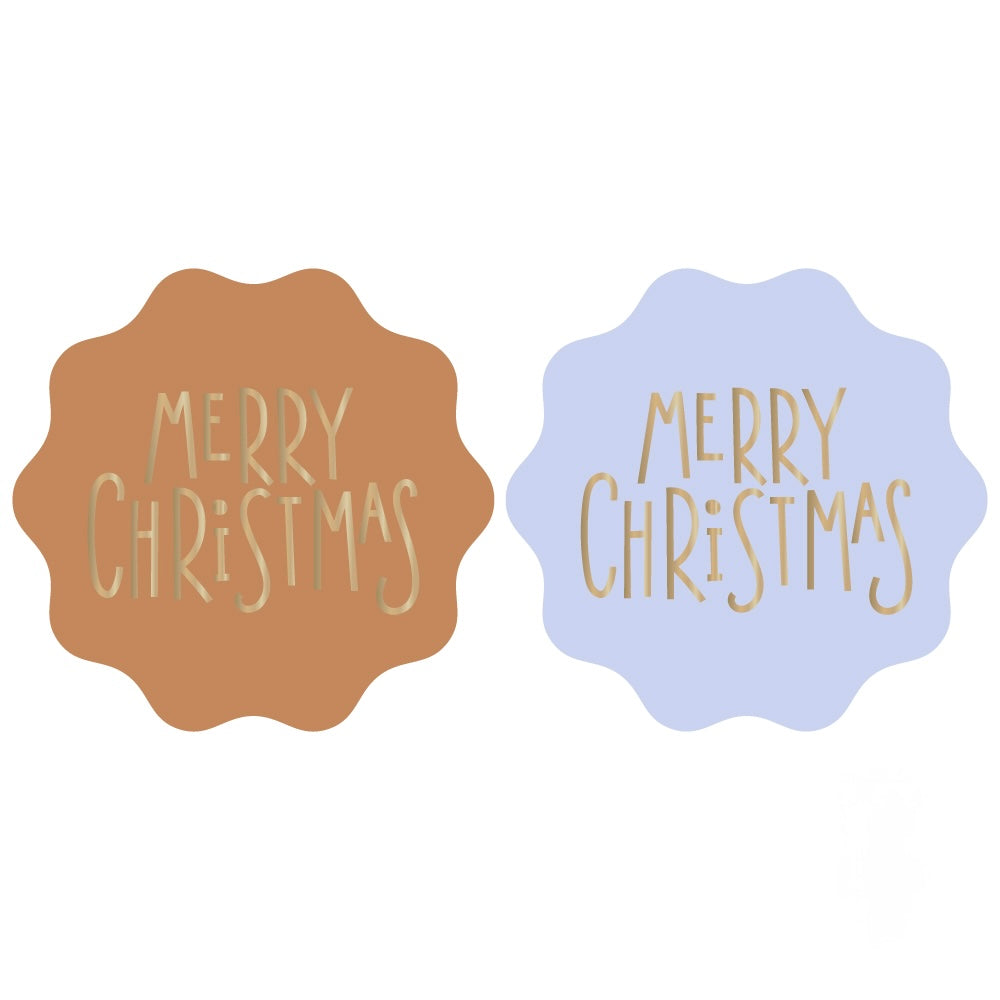 Cadeaustickers | Merry Christmas 10 stuks goudfolie