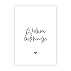 Dubbele wenskaart | Welkom lief kindje