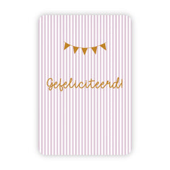 Wenskaart | Gefeliciteerd goudfolie