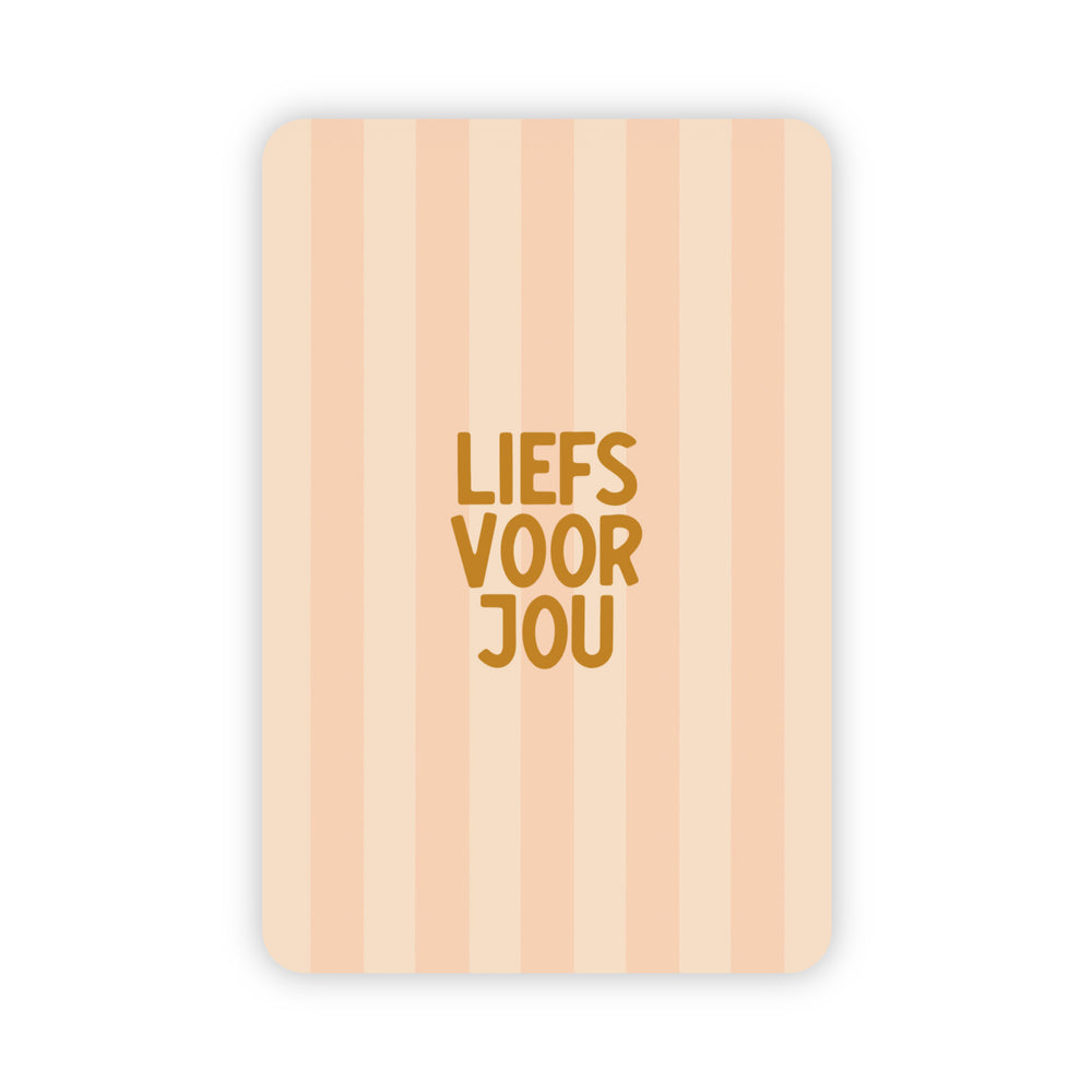 Wenskaart | Liefs voor jou goudfolie