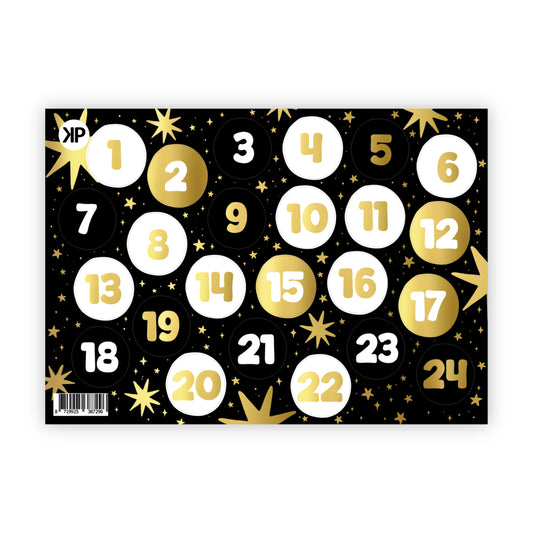 Stickervel | Advent goudfolie