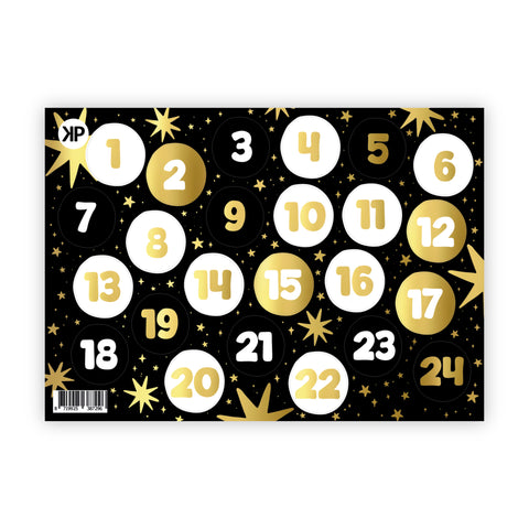 Stickervel | Advent goudfolie