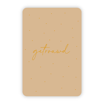 Wenskaart | Getrouwd goudfolie