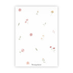 Dubbele wenskaart | Blanco bloemen