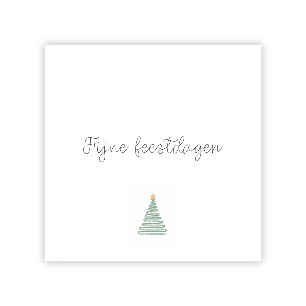 Dubbele kerstkaart | Fijne feestdagen