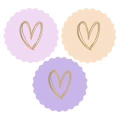 Cadeaustickers | Hartjes 10 stuks goudfolie