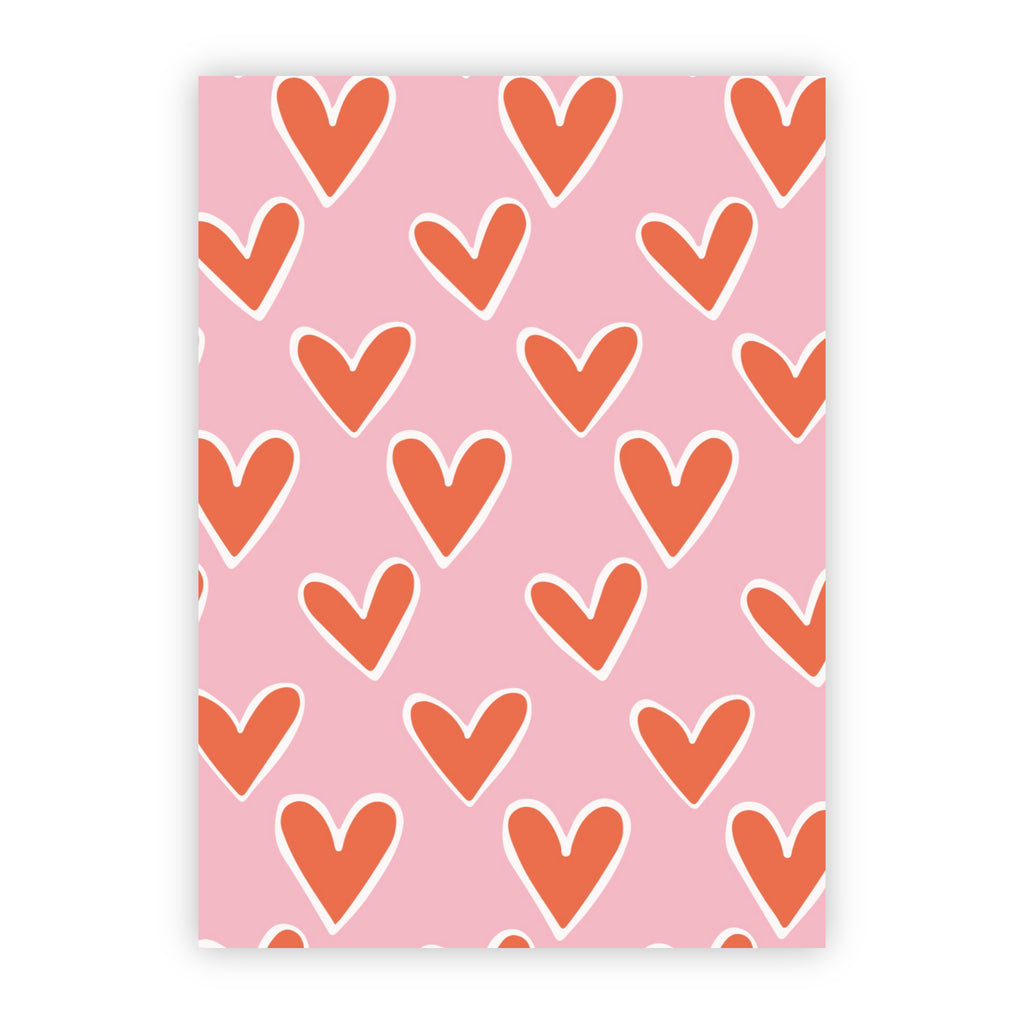 Wenskaart | Blanco hartjes