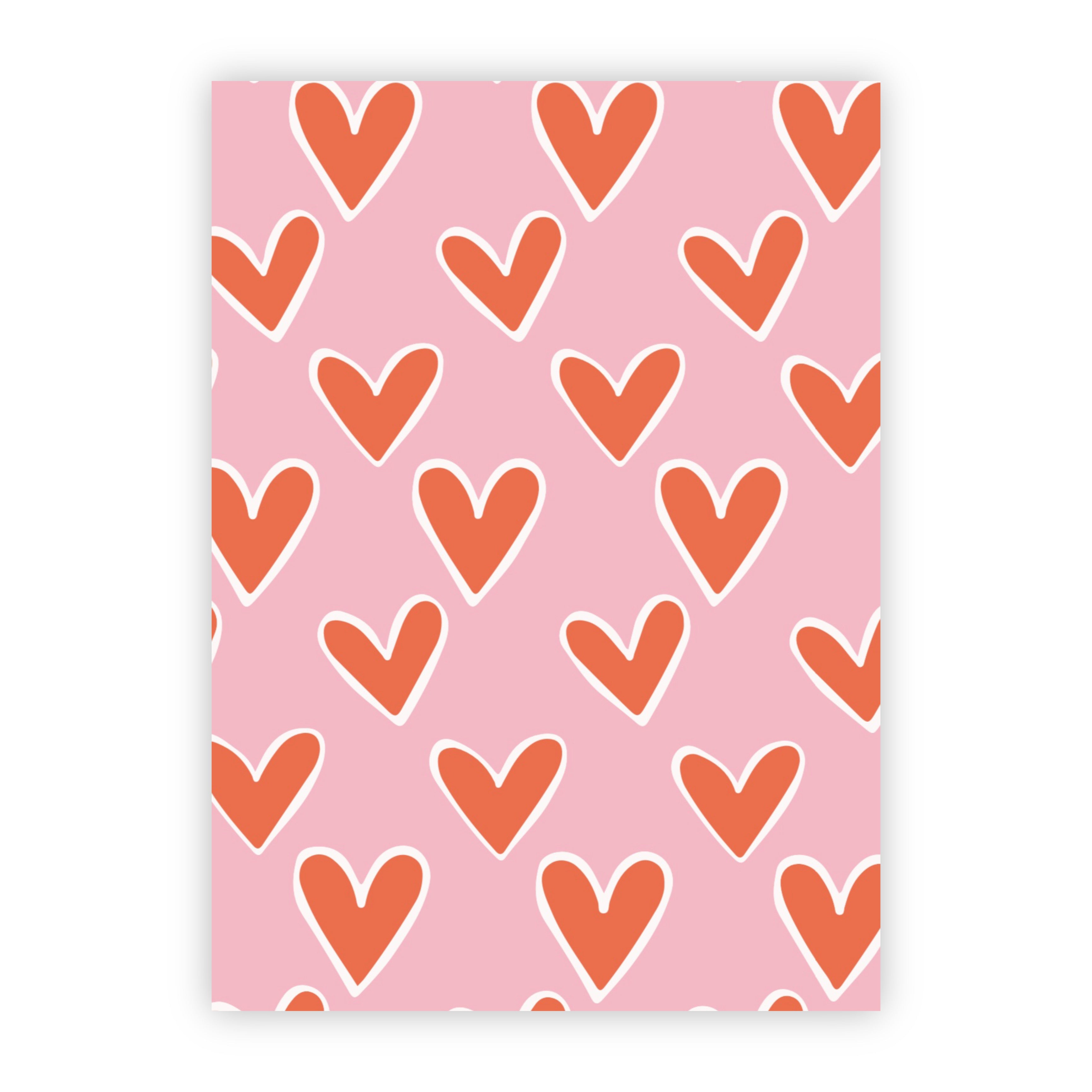 Wenskaart | Blanco hartjes