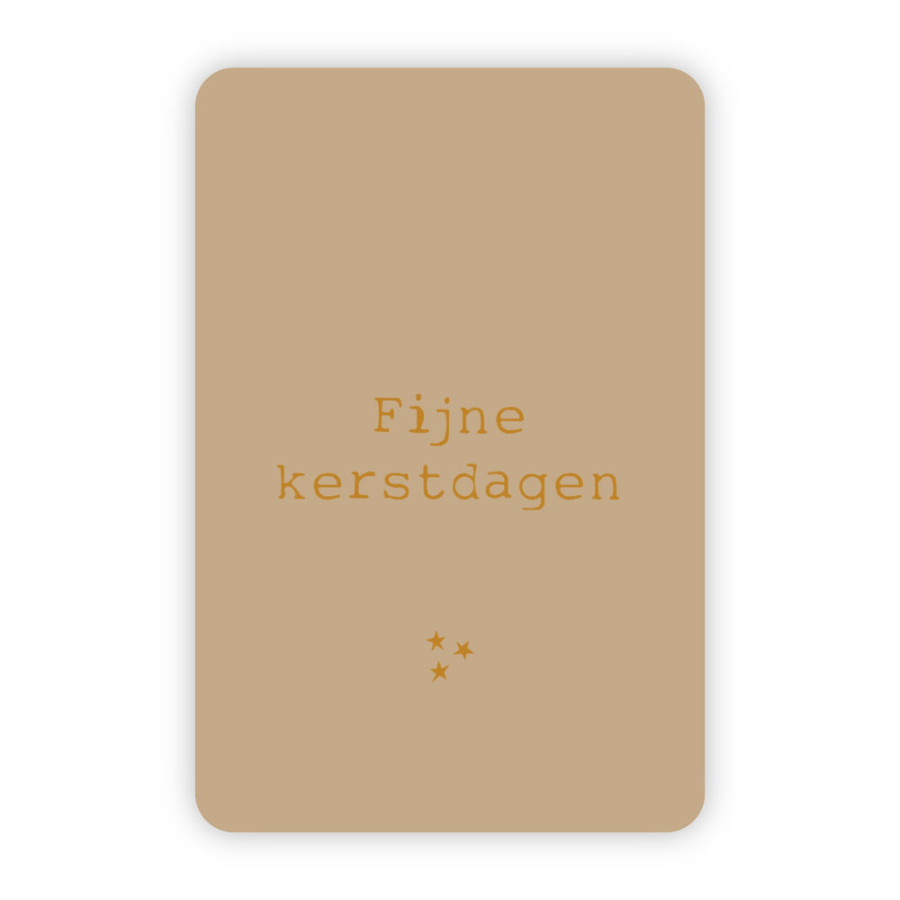 Kerstkaart goudfolie | Fijne kerstdagen