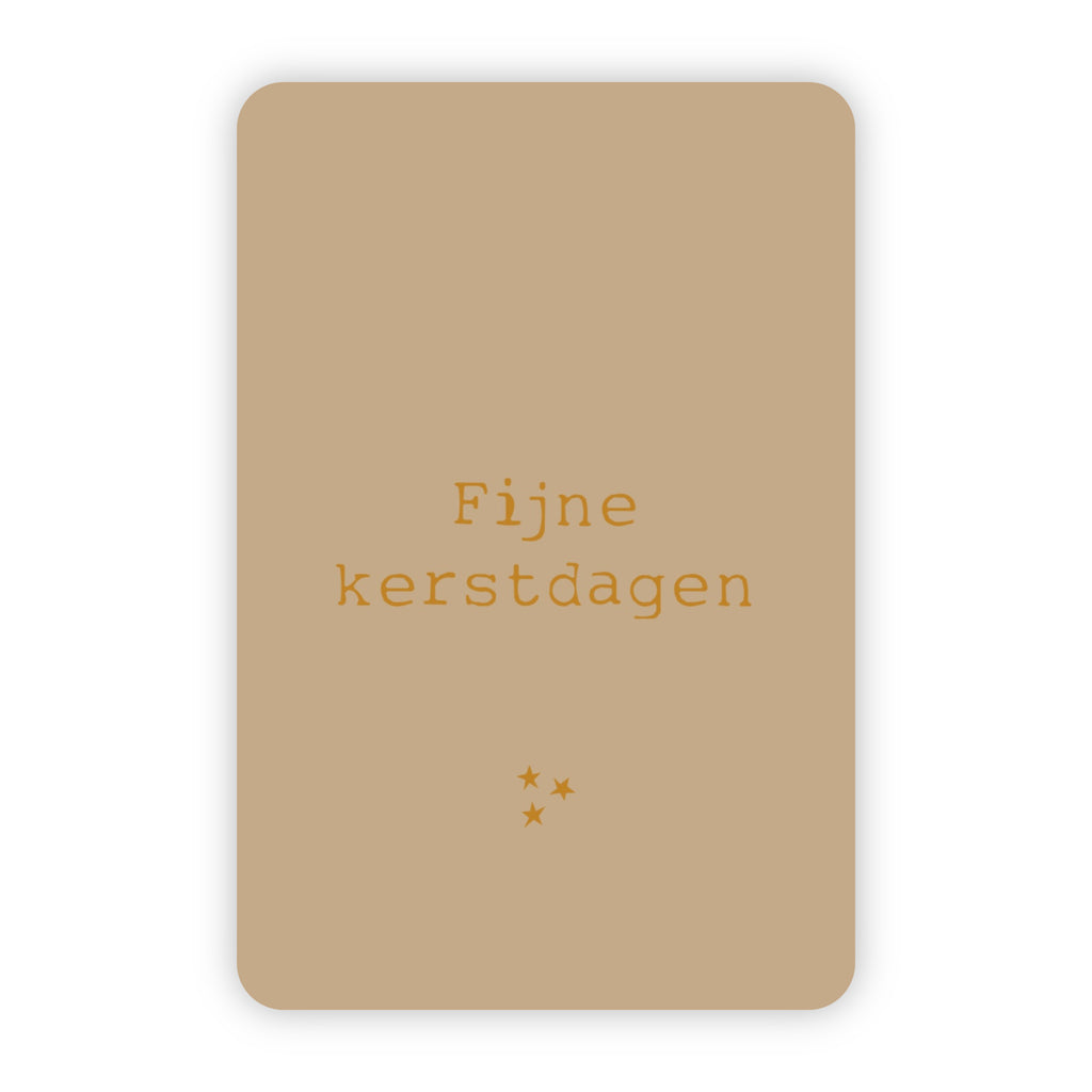 Kerstkaart goudfolie | Fijne kerstdagen
