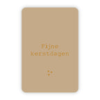 Kerstkaart goudfolie | Fijne kerstdagen