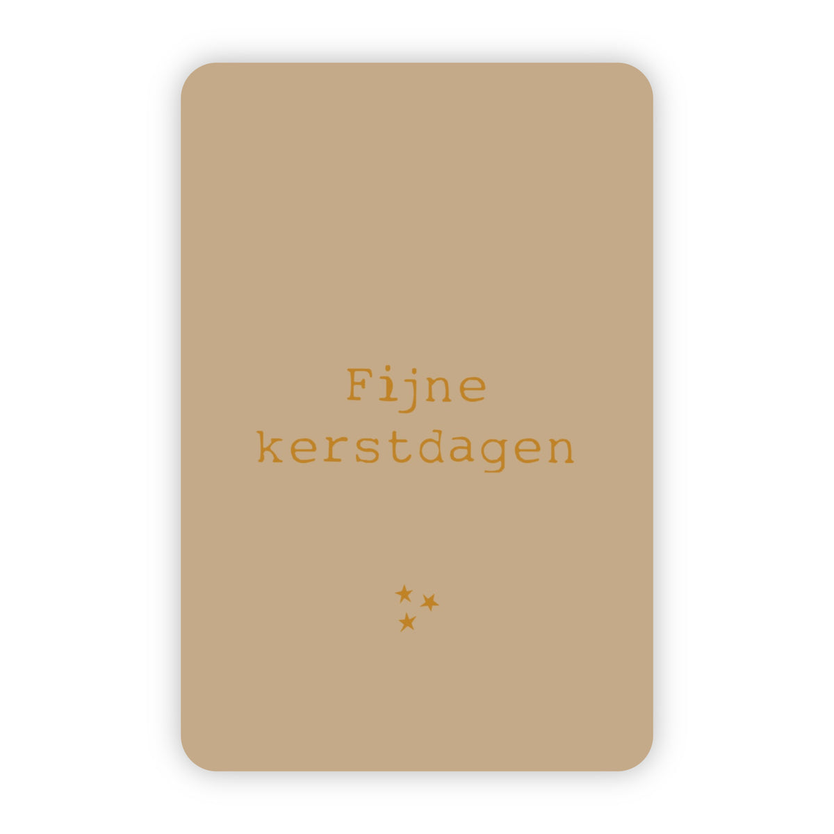 Kerstkaart goudfolie | Fijne kerstdagen