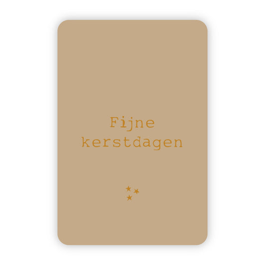 Kerstkaart goudfolie | Fijne kerstdagen