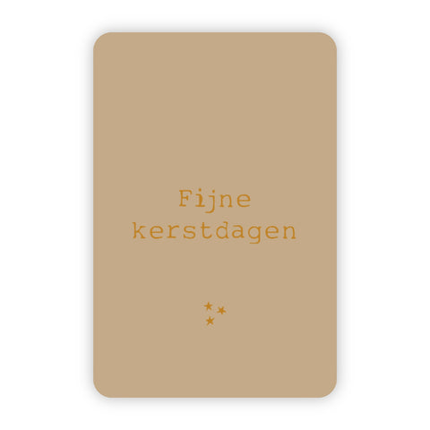 Kerstkaart goudfolie | Fijne kerstdagen