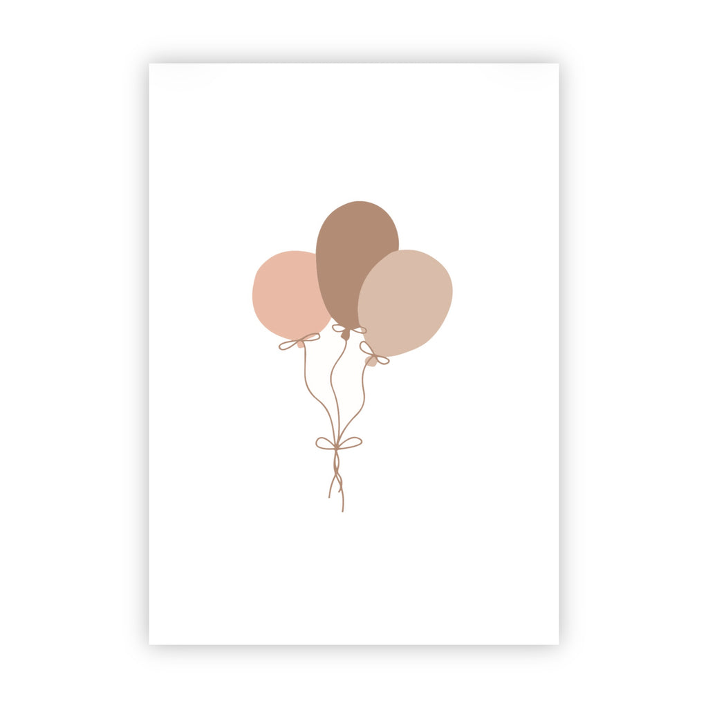 Dubbele wenskaart | Blanco ballonnen