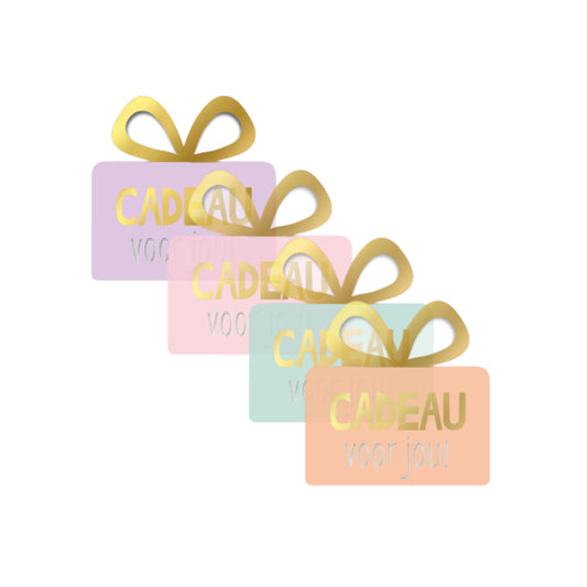Cadeaustickers | Cadeau voor jou 10 stuks goudfolie